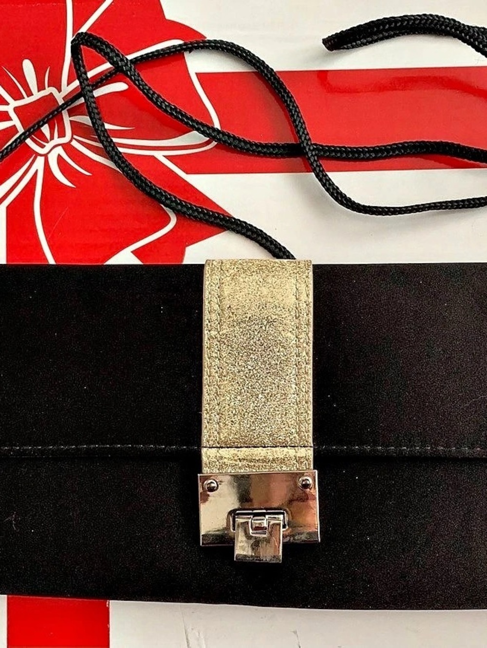 Black & Gold Clutch Like New